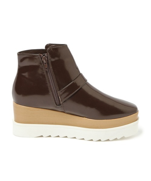 PAGEBOY（ページボーイ）の「スクエアショートブーツ（ブーツ・レディース・ブラック/ダークブラウン・LARGE/MEDIUM）」の7枚目の写真