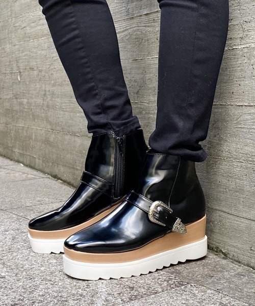 PAGEBOY（ページボーイ）の「スクエアショートブーツ（ブーツ・レディース・ブラック/ダークブラウン・LARGE/MEDIUM）」の22枚目の写真