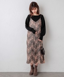 natural couture | 配色レースキャミワンピース(ワンピース)