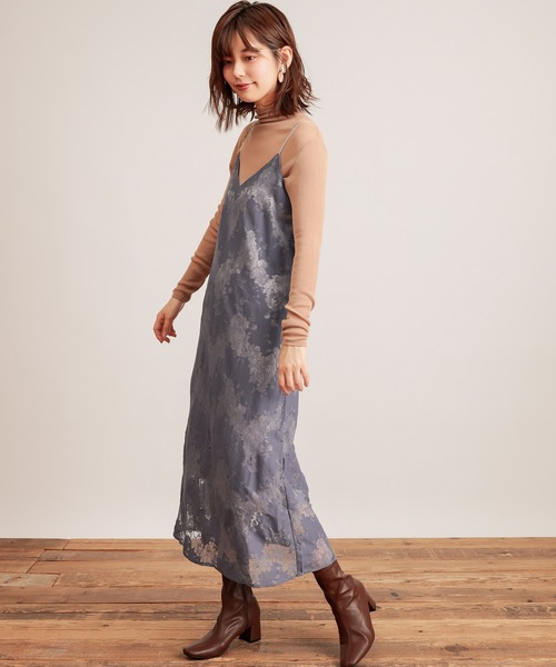 natural couture（ナチュラルクチュール）の「配色レースキャミワンピース（ワンピース・レディース・ブラウン/ブルー/オレンジ/パープル/ネイビー・FREE）」の12枚目の写真