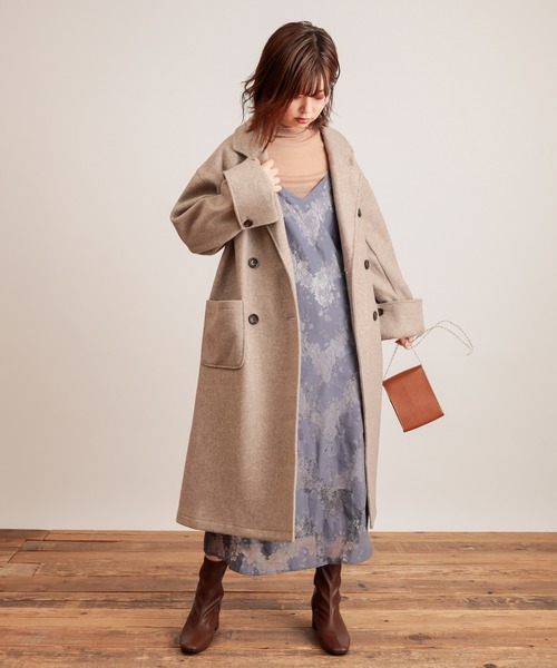 natural couture（ナチュラルクチュール）の「配色レースキャミワンピース（ワンピース・レディース・ブラウン/ブルー/オレンジ/パープル/ネイビー・FREE）」の13枚目の写真