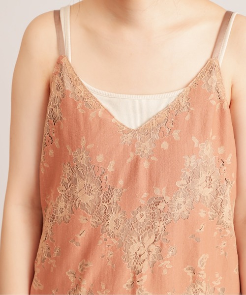 natural couture（ナチュラルクチュール）の「配色レースキャミワンピース（ワンピース・レディース・ブラウン/ブルー/オレンジ/パープル/ネイビー・FREE）」の20枚目の写真