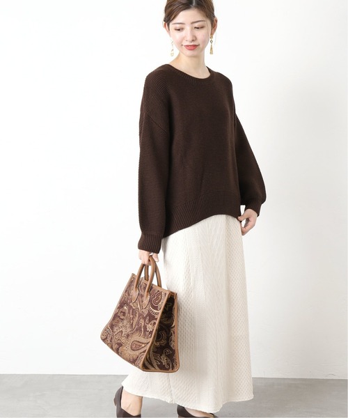 Simplicite（サンプリシテ）の「7G ガータークルーネックプルオーバー◆（ニット/セーター・レディース・グリーン/ブラウン/パープル・FREE）」の16枚目の写真