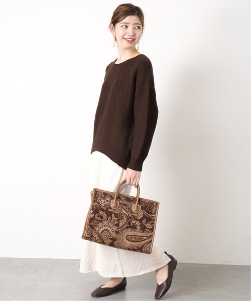 Simplicite（サンプリシテ）の「7G ガータークルーネックプルオーバー◆（ニット/セーター・レディース・グリーン/ブラウン/パープル・FREE）」の12枚目の写真