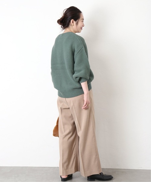 Simplicite（サンプリシテ）の「7G ガータークルーネックプルオーバー◆（ニット/セーター・レディース・グリーン/ブラウン/パープル・FREE）」の17枚目の写真