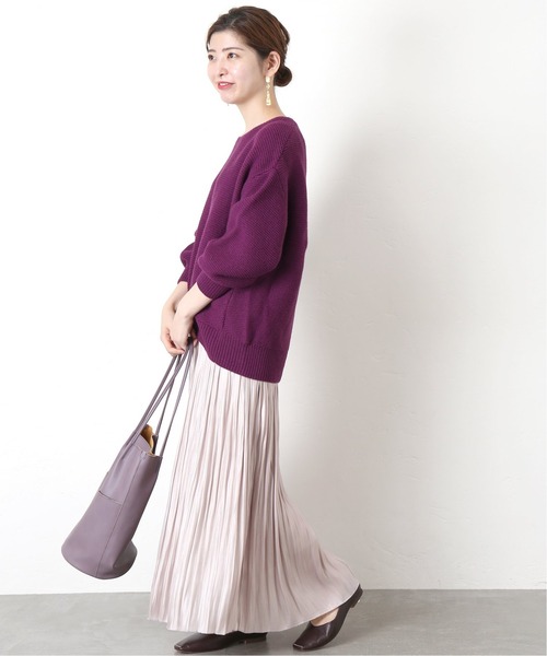 Simplicite（サンプリシテ）の「7G ガータークルーネックプルオーバー◆（ニット/セーター・レディース・グリーン/ブラウン/パープル・FREE）」の21枚目の写真