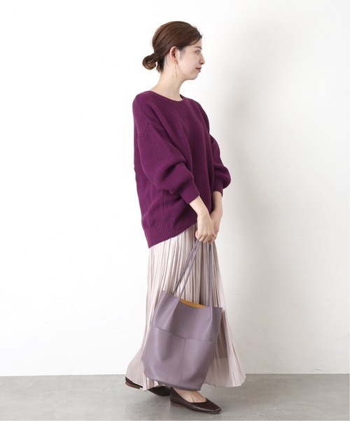 Simplicite（サンプリシテ）の「7G ガータークルーネックプルオーバー◆（ニット/セーター・レディース・グリーン/ブラウン/パープル・FREE）」の5枚目の写真