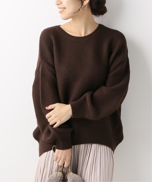 Simplicite（サンプリシテ）の「7G ガータークルーネックプルオーバー◆（ニット/セーター・レディース・グリーン/ブラウン/パープル・FREE）」の9枚目の写真