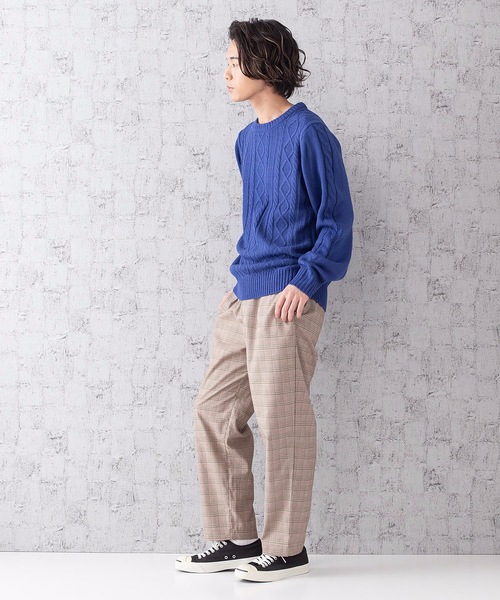 Blue Standard (ブルースタンダード)の「【BLUE STANDARD】5Gアランクルーニット/セーター(ニット/セーター・メンズ・ホワイト/ブラック/ベージュ/ネイビー/ブラウン/ブルー/杢グレー/ワイン・MEDIUM/LARGE/SMALL/X-LARGE)」の21枚目の写真