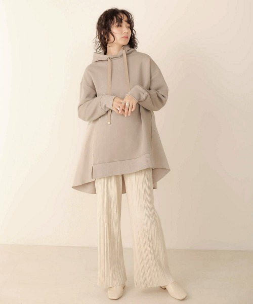 Bab（バブ）の「バックシャン裏起毛スウェットチュニック（チュニック・レディース・ブラウン/グレー/モカ・FREE）」の4枚目の写真