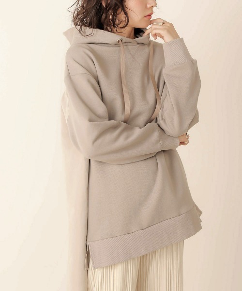 Bab（バブ）の「バックシャン裏起毛スウェットチュニック（チュニック・レディース・ブラウン/グレー/モカ・FREE）」の5枚目の写真