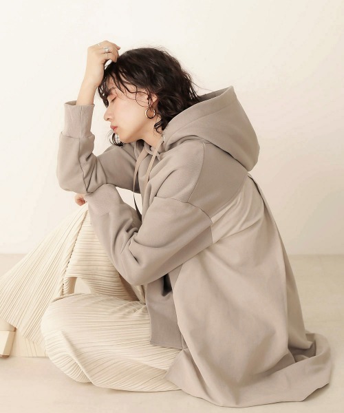 Bab（バブ）の「バックシャン裏起毛スウェットチュニック（チュニック・レディース・ブラウン/グレー/モカ・FREE）」の10枚目の写真