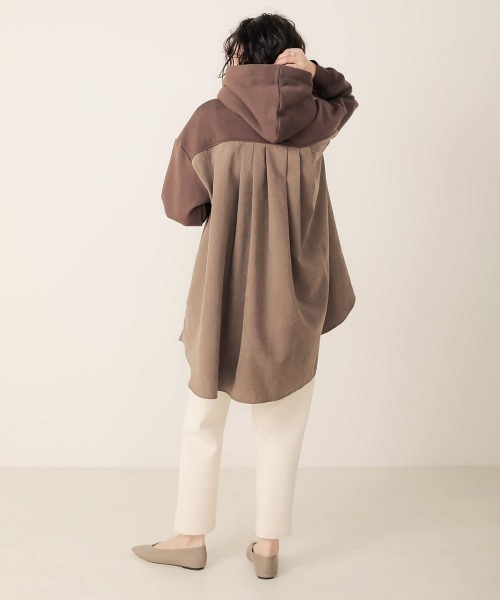 Bab（バブ）の「バックシャン裏起毛スウェットチュニック（チュニック・レディース・ブラウン/グレー/モカ・FREE）」の12枚目の写真