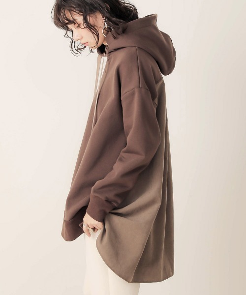 Bab（バブ）の「バックシャン裏起毛スウェットチュニック（チュニック・レディース・ブラウン/グレー/モカ・FREE）」の17枚目の写真