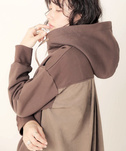 Bab（バブ）の「バックシャン裏起毛スウェットチュニック（チュニック・レディース・ブラウン/グレー/モカ・FREE）」の21枚目の写真