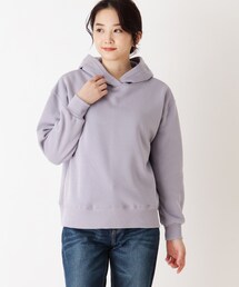 ◆【S-LL】バックスリット裏起毛フーディプルオーバー