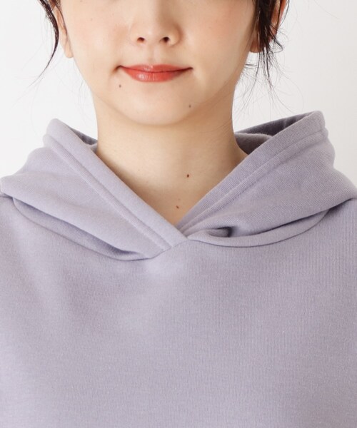 Cutie Blonde（キューティーブロンド）の「◆【S-LL】バックスリット裏起毛フーディプルオーバー（パーカー・レディース・ベージュ/アイボリー/パープル・04/01/02/03）」の7枚目の写真