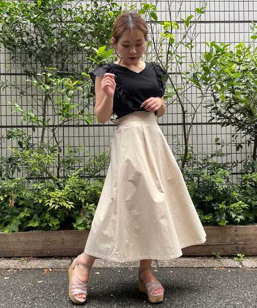 MAJESTIC LEGON(マジェスティックレゴン)の「バックボタントレンチスカート(スカート・レディース・サンドベージュ/ベージュ/ブラウン系その他・SMALL/MEDIUM)」の5枚目の写真