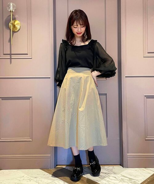 MAJESTIC LEGON(マジェスティックレゴン)の「バックボタントレンチスカート(スカート・レディース・サンドベージュ/ベージュ/ブラウン系その他・SMALL/MEDIUM)」の9枚目の写真