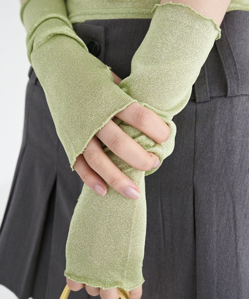 FEKETE(フェケテ)の「FEKETE MADE BLING BLING TEE AND ARM COVER(Tシャツ/カットソー・レディース・ネイビー/ピンク/ブラック/ホワイト/ライム・FREE)」の15枚目の写真