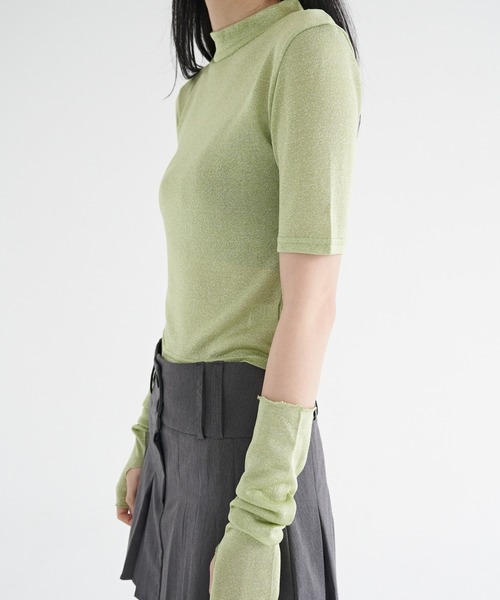 FEKETE(フェケテ)の「FEKETE MADE BLING BLING TEE AND ARM COVER(Tシャツ/カットソー・レディース・ネイビー/ピンク/ブラック/ホワイト/ライム・FREE)」の17枚目の写真