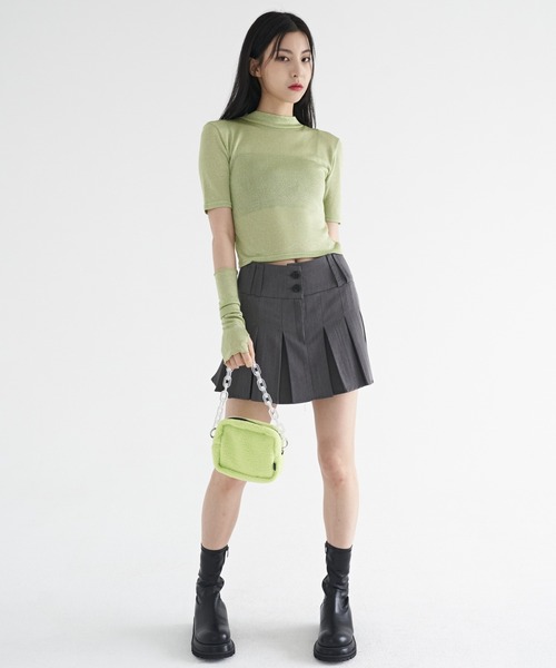 FEKETE(フェケテ)の「FEKETE MADE BLING BLING TEE AND ARM COVER(Tシャツ/カットソー・レディース・ネイビー/ピンク/ブラック/ホワイト/ライム・FREE)」の8枚目の写真