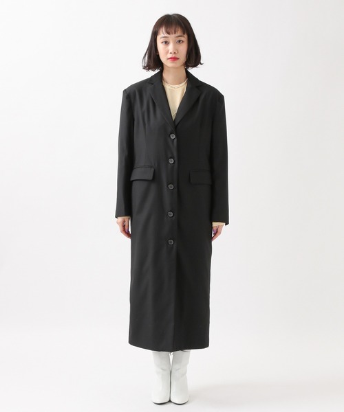 ROCKET x LUNCH（ロケットアンドランチ）の「ROCKET×LUNCH／ロングジャケットコート　2932530（チェスターコート・レディース・ライトグレー/ブラック・SMALL）」の13枚目の写真