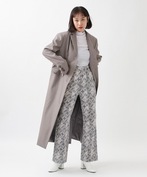 ROCKET x LUNCH（ロケットアンドランチ）の「ROCKET×LUNCH／ロングジャケットコート　2932530（チェスターコート・レディース・ライトグレー/ブラック・SMALL）」の21枚目の写真