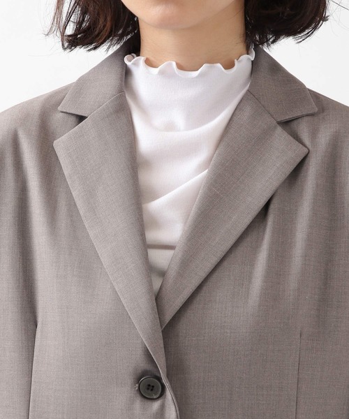 ROCKET x LUNCH（ロケットアンドランチ）の「ROCKET×LUNCH／ロングジャケットコート　2932530（チェスターコート・レディース・ライトグレー/ブラック・SMALL）」の11枚目の写真