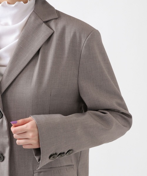 ROCKET x LUNCH（ロケットアンドランチ）の「ROCKET×LUNCH／ロングジャケットコート　2932530（チェスターコート・レディース・ライトグレー/ブラック・SMALL）」の19枚目の写真