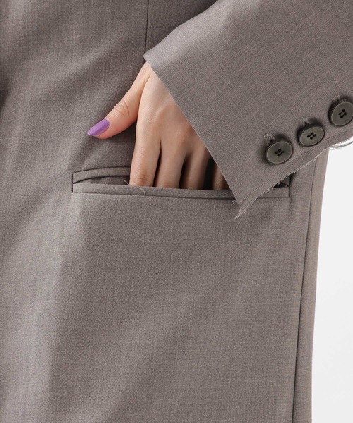 ROCKET x LUNCH（ロケットアンドランチ）の「ROCKET×LUNCH／ロングジャケットコート　2932530（チェスターコート・レディース・ライトグレー/ブラック・SMALL）」の22枚目の写真