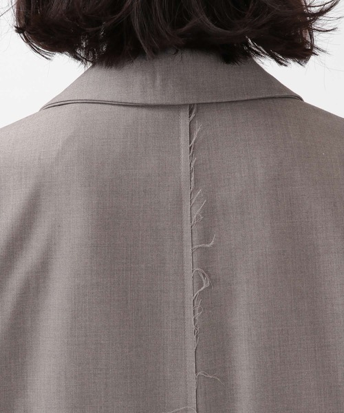 ROCKET x LUNCH（ロケットアンドランチ）の「ROCKET×LUNCH／ロングジャケットコート　2932530（チェスターコート・レディース・ライトグレー/ブラック・SMALL）」の4枚目の写真