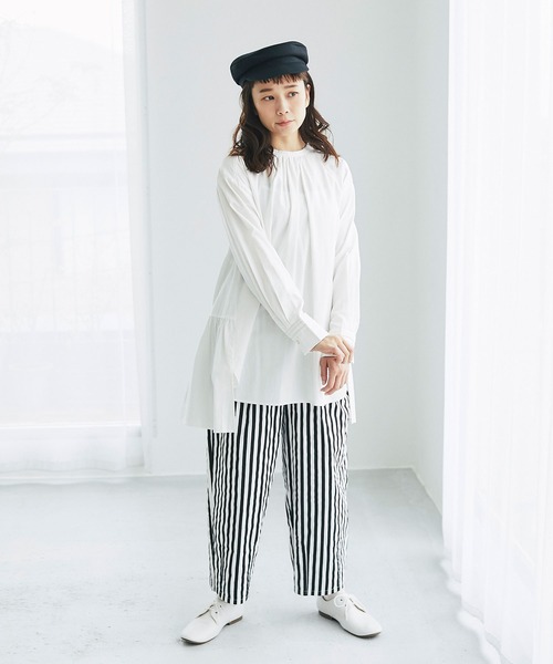 and R（アンドアール）の「ストライプサーカスパンツ（その他パンツ・レディース・ネイビー/ブラック・FREE）」の7枚目の写真