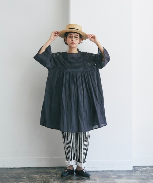 and R（アンドアール）の「ストライプサーカスパンツ（その他パンツ・レディース・ネイビー/ブラック・FREE）」の17枚目の写真