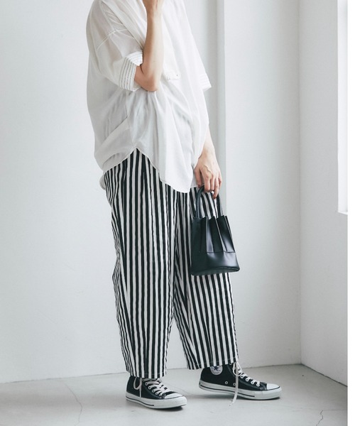 and R（アンドアール）の「ストライプサーカスパンツ（その他パンツ・レディース・ネイビー/ブラック・FREE）」の15枚目の写真