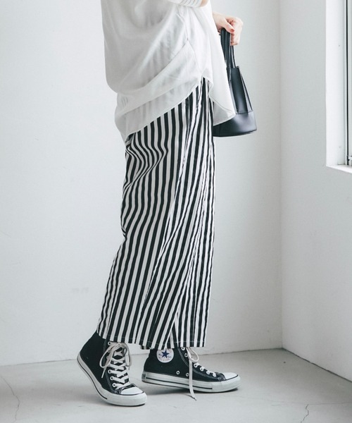 and R（アンドアール）の「ストライプサーカスパンツ（その他パンツ・レディース・ネイビー/ブラック・FREE）」の14枚目の写真