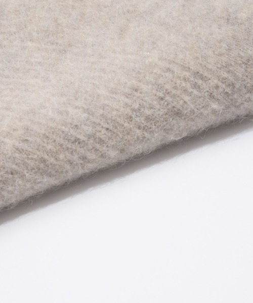 UNFIL（アンフィル）の「unfil アンフィル / stretch superkid mohair cardigan ストレッチスーパーキッドモヘア カーディガン / WOFL-UW113（カーディガン/ボレロ・レディース・グレイッシュベージュ/ブラック・1）」の6枚目の写真