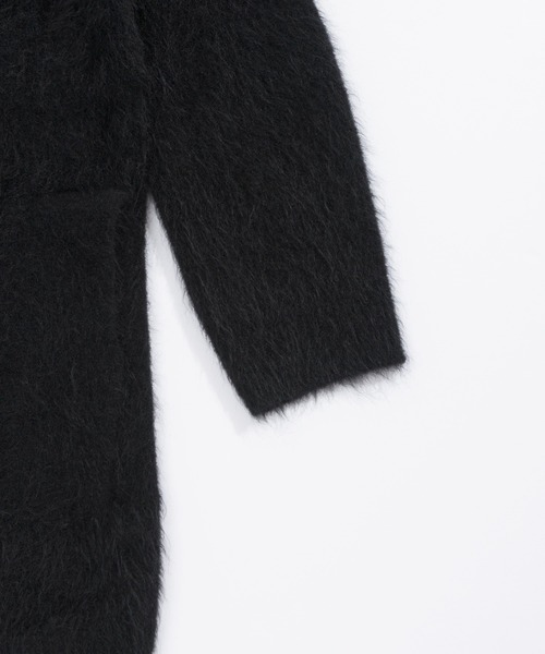 UNFIL（アンフィル）の「unfil アンフィル / stretch superkid mohair cardigan ストレッチスーパーキッドモヘア カーディガン / WOFL-UW113（カーディガン/ボレロ・レディース・グレイッシュベージュ/ブラック・1）」の10枚目の写真