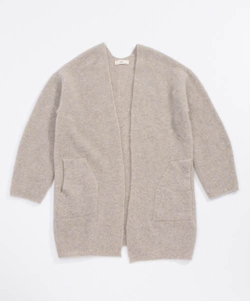 UNFIL（アンフィル）の「unfil アンフィル / stretch superkid mohair cardigan ストレッチスーパーキッドモヘア カーディガン / WOFL-UW113（カーディガン/ボレロ・レディース・グレイッシュベージュ/ブラック・1）」の16枚目の写真
