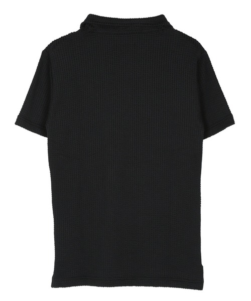 jiggys shop(ジギーズショップ)の「カット シアサッカー ワイヤー襟 半袖 スキッパー ポロシャツ(ポロシャツ・メンズ・ネイビー/ブラック/ホワイト×ネイビー/ホワイト×グレー/ホワイト・LARGE/MEDIUM/X-LARGE)」の20枚目の写真