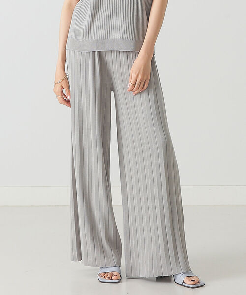 BEAMS LIGHTS(ビームスライツ)の「BEAMS LIGHTS / ニット プリーツ パンツ(その他パンツ・レディース・グレー/イエロー系その他5・ONE SIZE)」の3枚目の写真