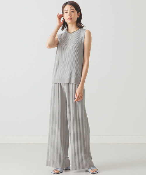 BEAMS LIGHTS(ビームスライツ)の「BEAMS LIGHTS / ニット プリーツ パンツ(その他パンツ・レディース・グレー/イエロー系その他5・ONE SIZE)」の5枚目の写真