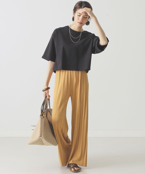 BEAMS LIGHTS(ビームスライツ)の「BEAMS LIGHTS / ニット プリーツ パンツ(その他パンツ・レディース・グレー/イエロー系その他5・ONE SIZE)」の7枚目の写真