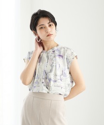 YECCA VECCA | 水彩画風プリントブラウス　＊(シャツ/ブラウス)