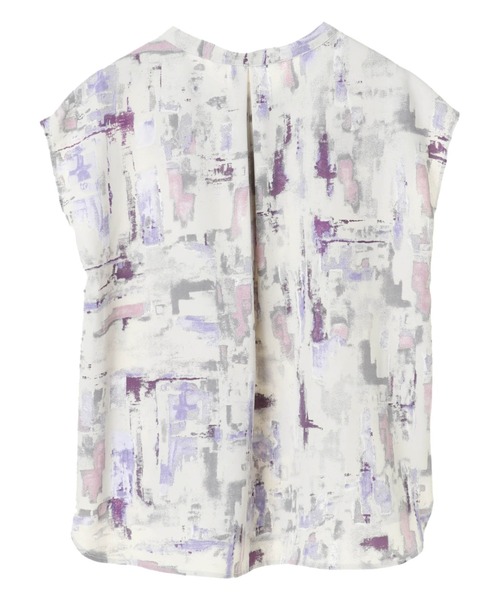 YECCA VECCA（イェッカヴェッカ）の「水彩画風プリントブラウス　＊（シャツ/ブラウス・レディース・パープル/サックスブルー・FREE）」の11枚目の写真