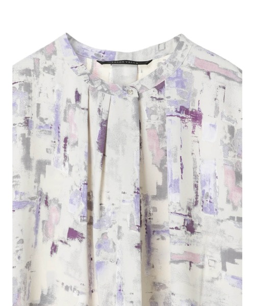 YECCA VECCA（イェッカヴェッカ）の「水彩画風プリントブラウス　＊（シャツ/ブラウス・レディース・パープル/サックスブルー・FREE）」の12枚目の写真