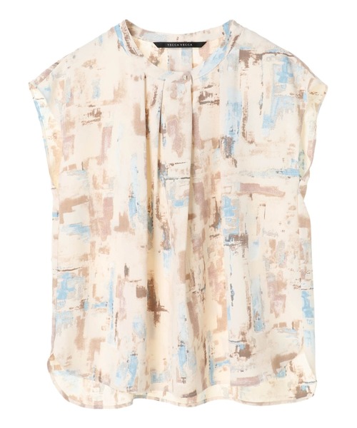 YECCA VECCA（イェッカヴェッカ）の「水彩画風プリントブラウス　＊（シャツ/ブラウス・レディース・パープル/サックスブルー・FREE）」の15枚目の写真