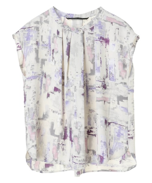 YECCA VECCA（イェッカヴェッカ）の「水彩画風プリントブラウス　＊（シャツ/ブラウス・レディース・パープル/サックスブルー・FREE）」の16枚目の写真