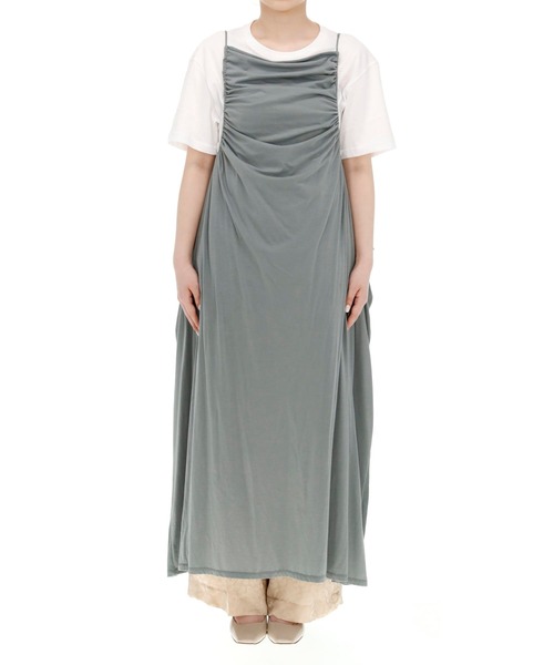RITO（リト）の「RITO コットンジャージーロングドレス（ワンピース・レディース・グレー・36/38）」の6枚目の写真