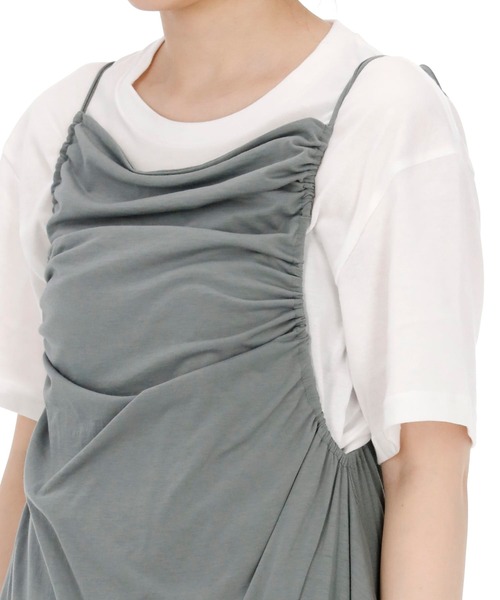 RITO（リト）の「RITO コットンジャージーロングドレス（ワンピース・レディース・グレー・36/38）」の5枚目の写真